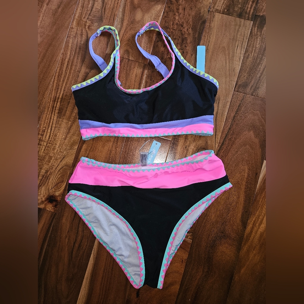 3 Piece Neon Bikini Set NWT